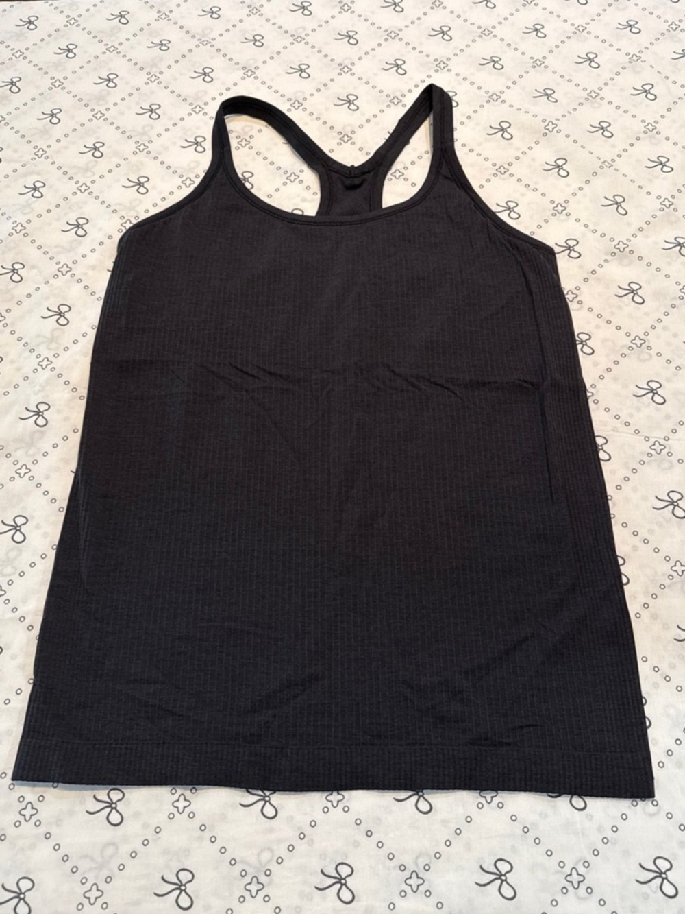 Lululemon Ebb to Street Black Tank top size 12